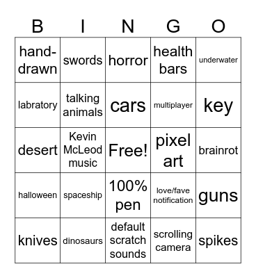 PGMA Game Bingo Card