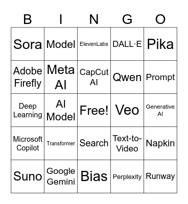 AI Bingo Card