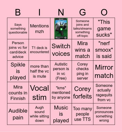 Titled bingo Card