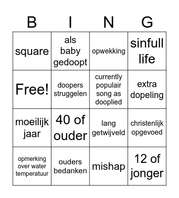 Doop bingo Card