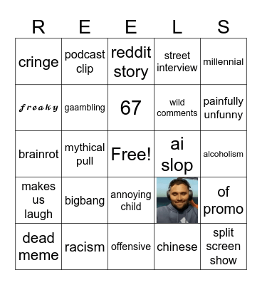 Reels bingo w wife Bingo Card