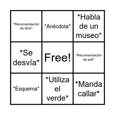 Bingo de Marcos Bingo Card