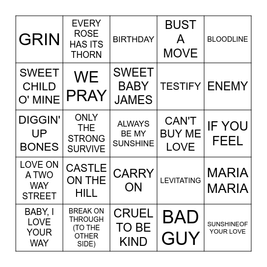 DAVE'S BDAY 2026 Bingo Card