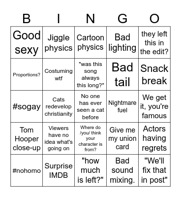 Cats Bingo Card