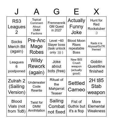 Winter Summit Bingo Card