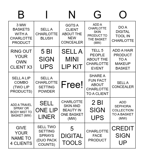 Tannya Bingo! (Charlotte) Bingo Card