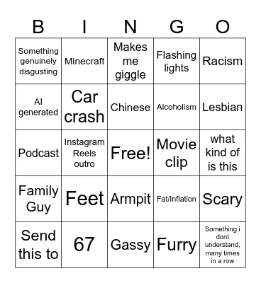 Reels Bingo Card