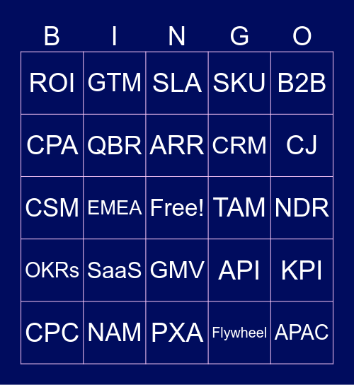 Onboarding 2.0 Session One - The Why Bingo Card