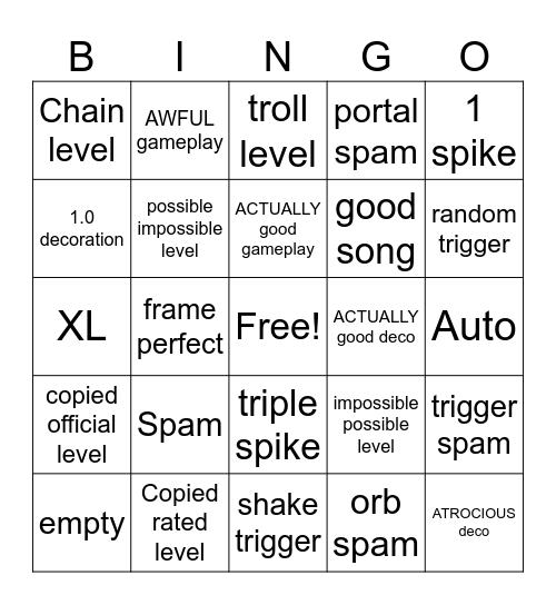 recent tab bingo Card
