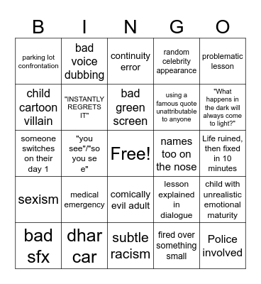 Dhar Mann Bingo Card