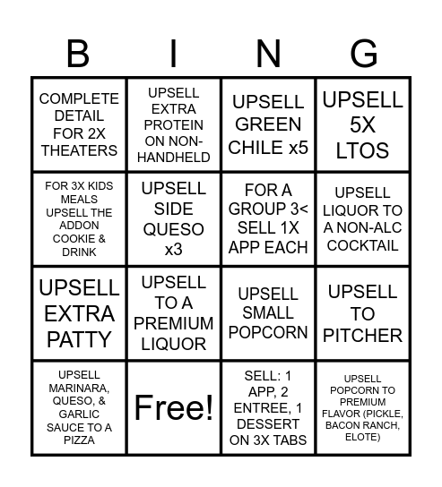 SERVER BINGO Card