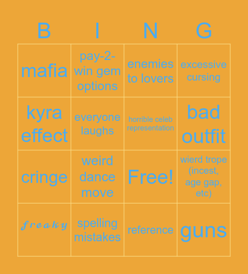episode bing Bingo Card