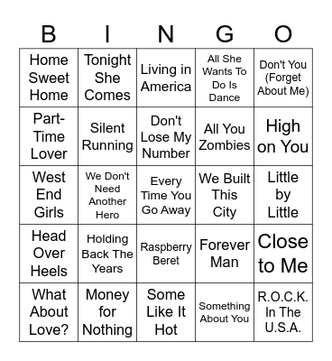 40 + Years Old & Still A Hit Bingo Card