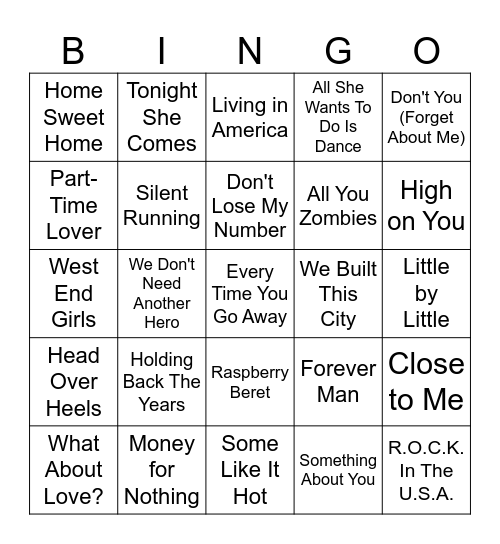 40 + Years Old & Still A Hit Bingo Card