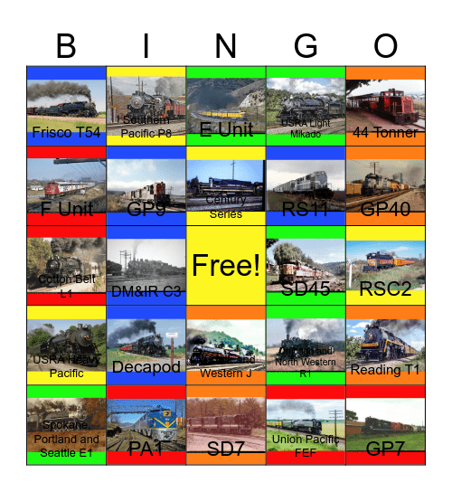 Tourist Railroads and Railroad Museums that I would to take photographs after John will say "Wave Bye Bye to Zoo Awesome on Videocassette for life" one day Bingo Card