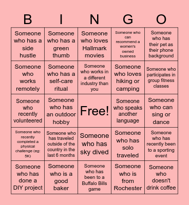 GALENTINE'S EVENT Bingo Card