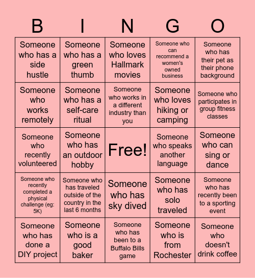 GALENTINE'S EVENT Bingo Card