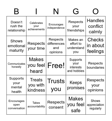 Green Flags Bingo Card