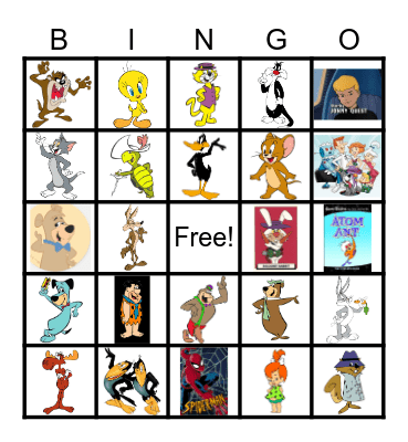 Cartoon Bingo Card