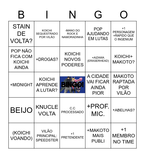 Bingo S2 Vigilantes Bingo Card