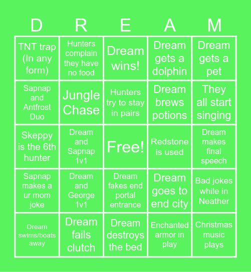 (Bingo) Dream Card Bingo Card