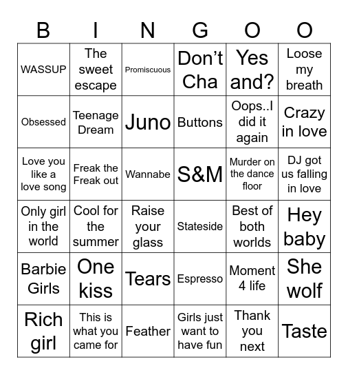 Galentines day <3 Bingo Card
