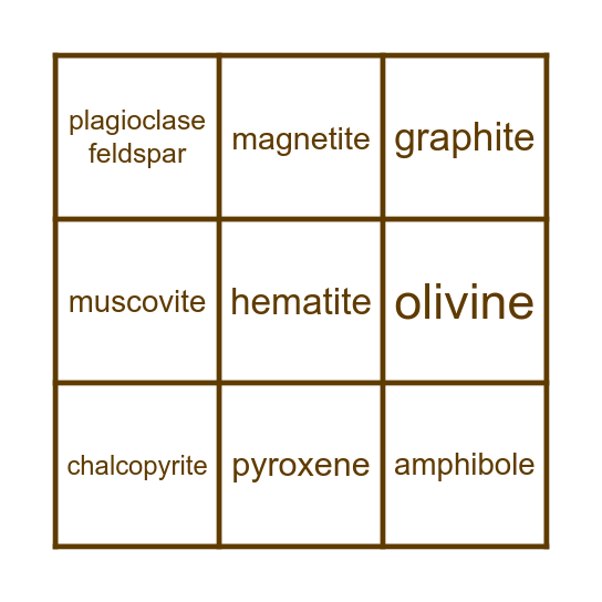 SEEDS X GEO PALEO CLUB Rock ID! Bingo Card