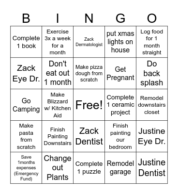 Daroci's 2026 Bingo Card