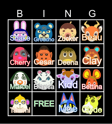 LUXIE VILLAGER HUNT 2023 Bingo Card