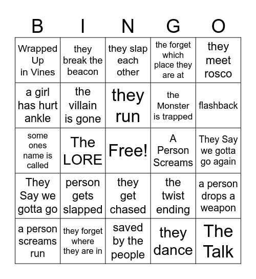 Shiloh And Bros Bingo Card