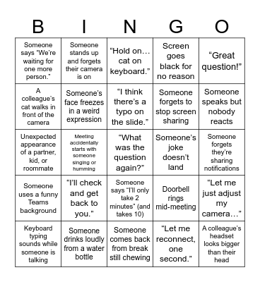 LSI Bingo Card
