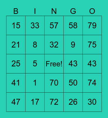 Mi pequeña gran fortuna Bingo Card