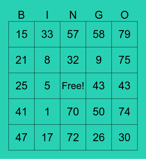 Mi pequeña gran fortuna Bingo Card