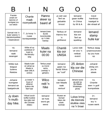 BIngo 2026 Bingo Card