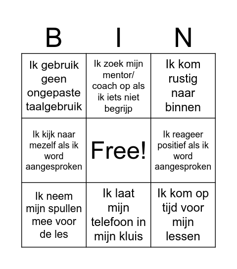 Marchenel Bingo Card