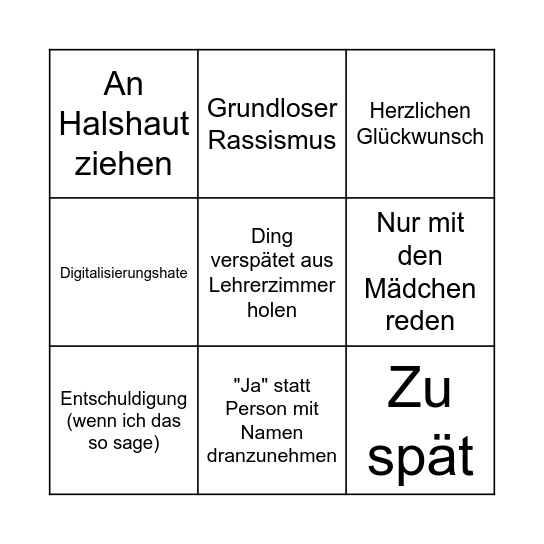 Breitkopf SowiLK Bingo Card