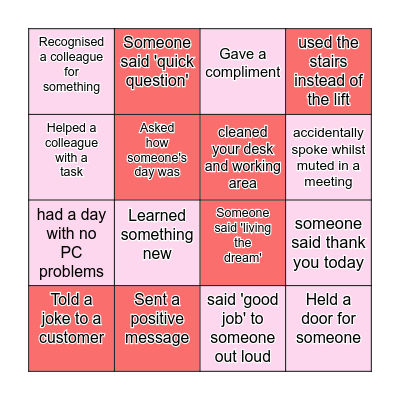 valentines office bingo Card