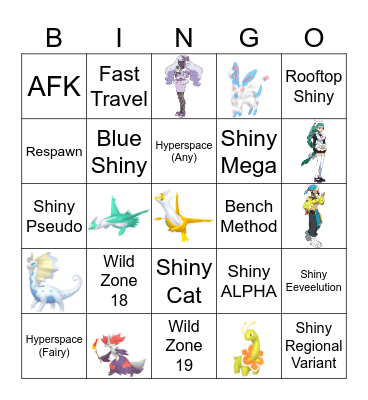 PKMN Legends Z-A Shiny Bingo (DLC Edition) Bingo Card