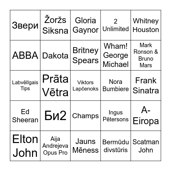 Winter Bingo Round2 Bingo Card