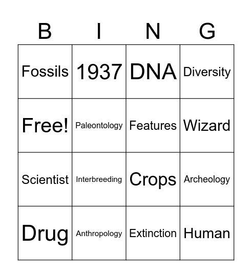 Group 7 Bingo Card