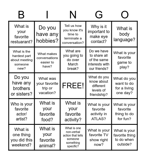 Bingo Card
