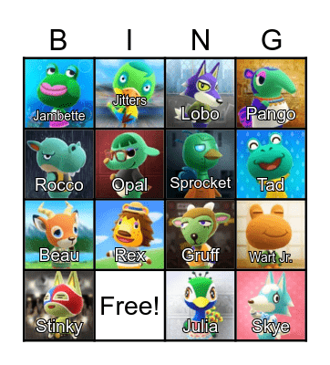 LilSimsie Animal Crossing Bingo Card Bingo Card