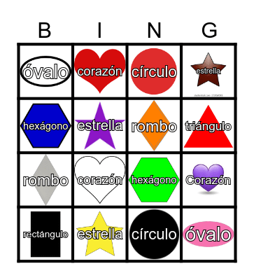 Figuras Geometricas Bingo Card