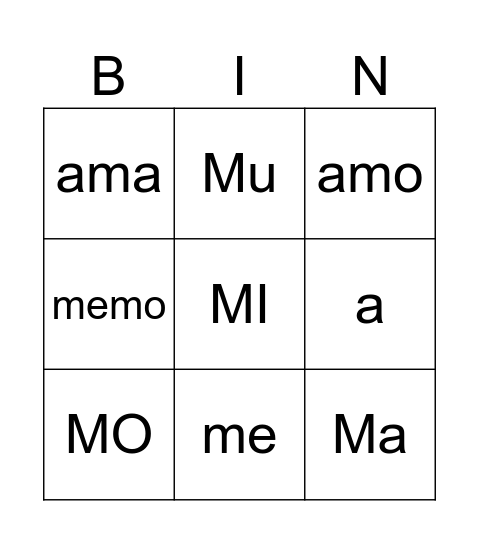 Bingo Card