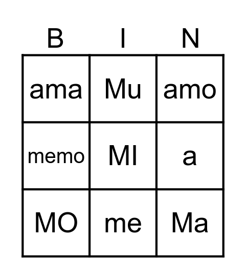 Bingo Card