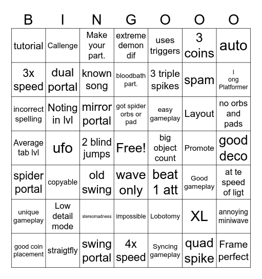 fill all blanks Bingo Card