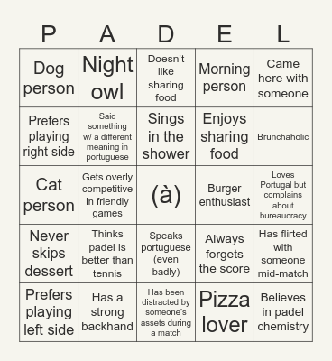HUMAN BINGO Card
