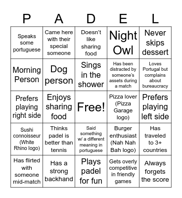 HUMAN BINGO Card