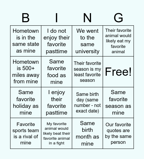 Get to Know Your Peers - January 2026 DP Cohort Bingo Card