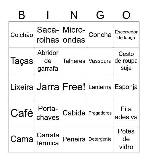 Chá Bar Bingo Card